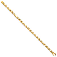 14k 4.9mm Hand-polished Byzantine Link Bracelet-LK745-8.75