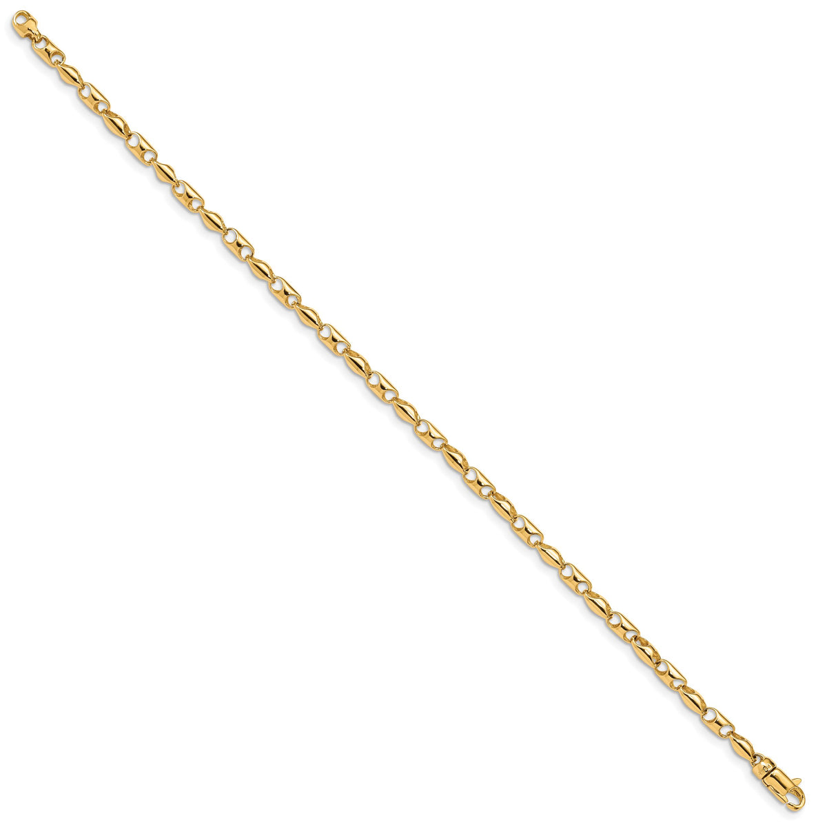14K 3.1mm Fancy Link Bracelet-LK749-7.5