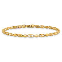 14K 3.1mm Fancy Link Bracelet-LK749-7.5