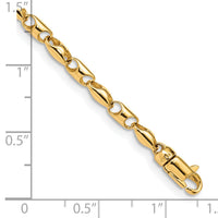 14K 3.1mm Fancy Link Bracelet-LK749-7.5