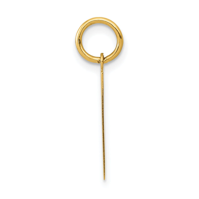 14k Medium Polished Number 1 Charm-LM01