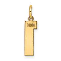 14k Medium Polished Number 1 Charm-LM01