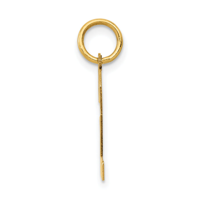 14k Medium Polished Number 2 Charm-LM02