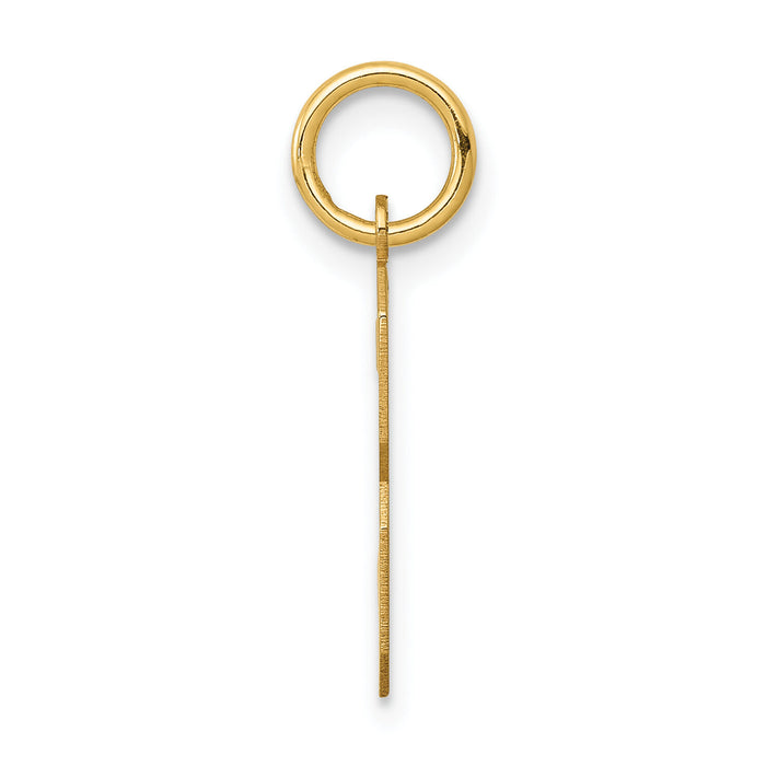 14k Medium Polished Number 3 Charm-LM03