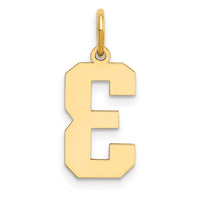 14k Medium Polished Number 3 Charm-LM03