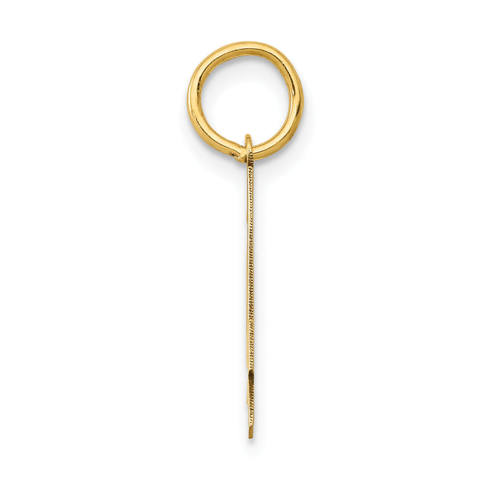 14k Medium Polished Number 4 Charm-LM04