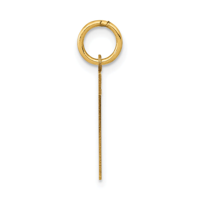 14k Medium Polished Number 7 Charm-LM07