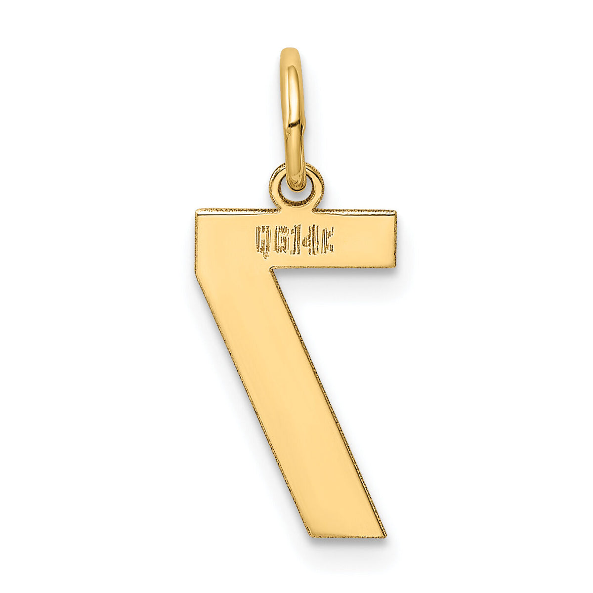 14k Medium Polished Number 7 Charm-LM07