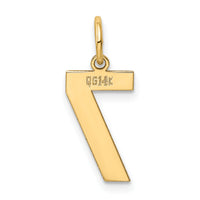 14k Medium Polished Number 7 Charm-LM07