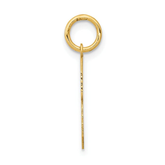 14k Medium Polished Number 8 Charm-LM08
