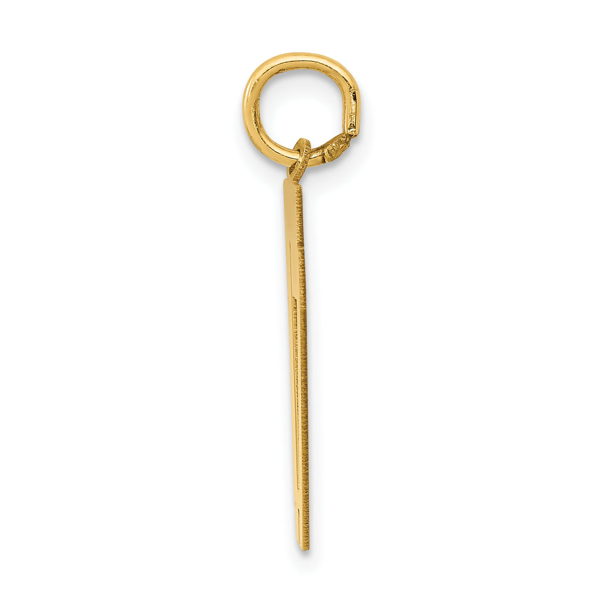 14k Medium Polished Number 17 Charm-LM17