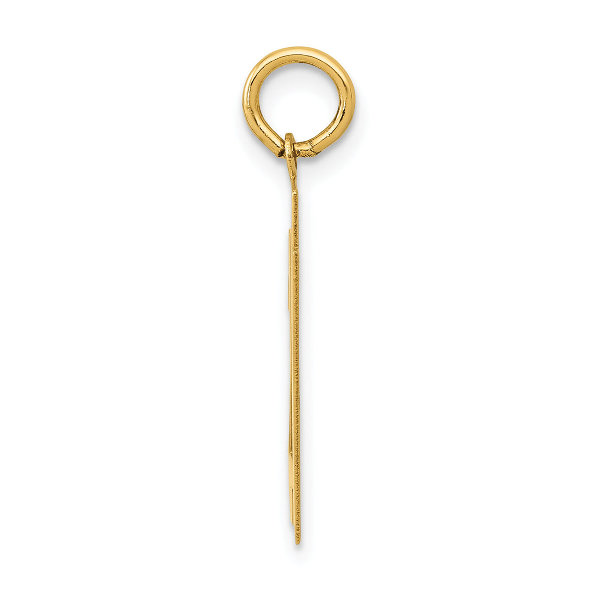 14k Medium Polished Number 21 Charm-LM21