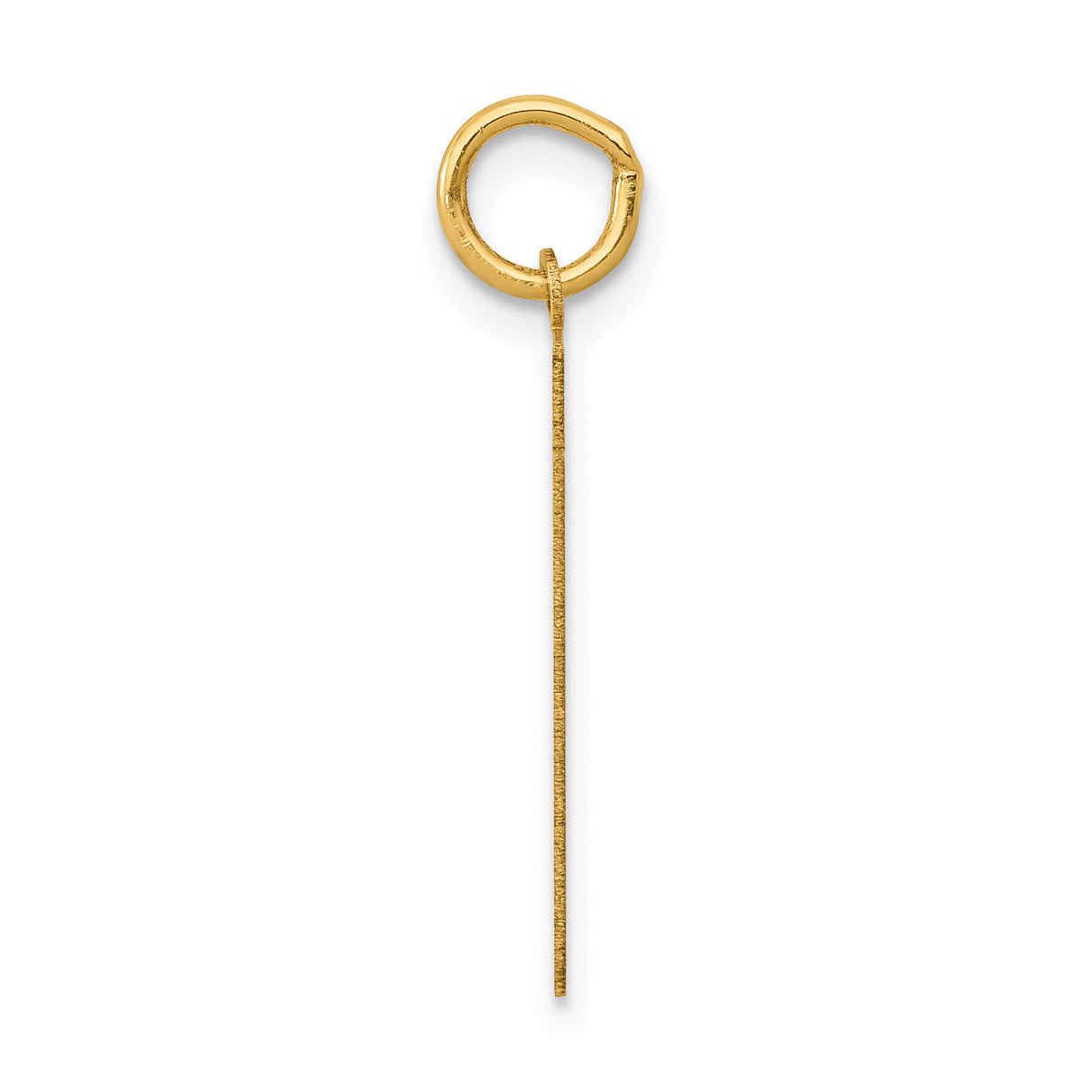 14k Medium Polished Number 61 Charm-LM61