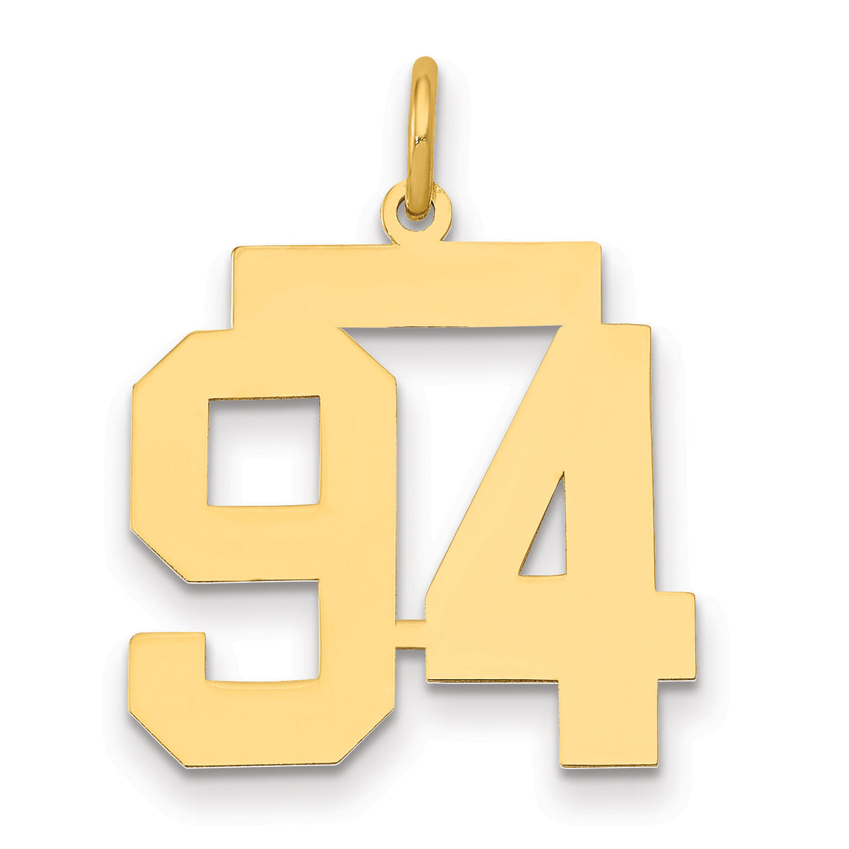 14k Medium Polished Number 94 Charm-LM94