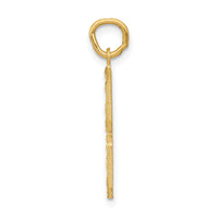 14k Large Brushed Diamond-cut  Number 8 Charm-LN08