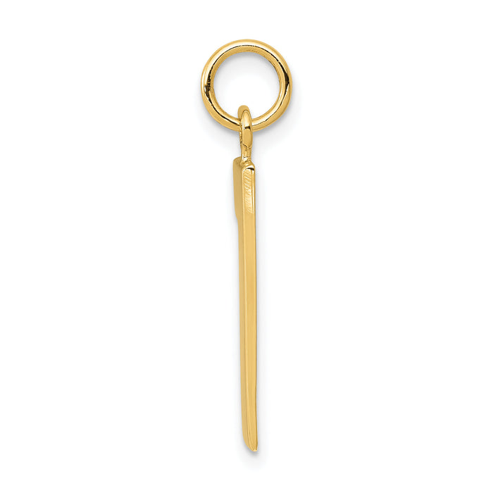 14k  Large Polished Number 1 Charm-LP01