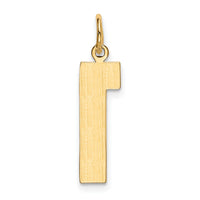 14k  Large Polished Number 1 Charm-LP01
