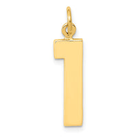 14k  Large Polished Number 1 Charm-LP01