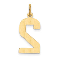 14k  Large Polished Number 2 Charm-LP02