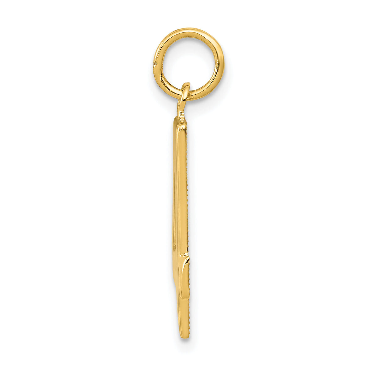 14k  Large Polished Number 4 Charm-LP04