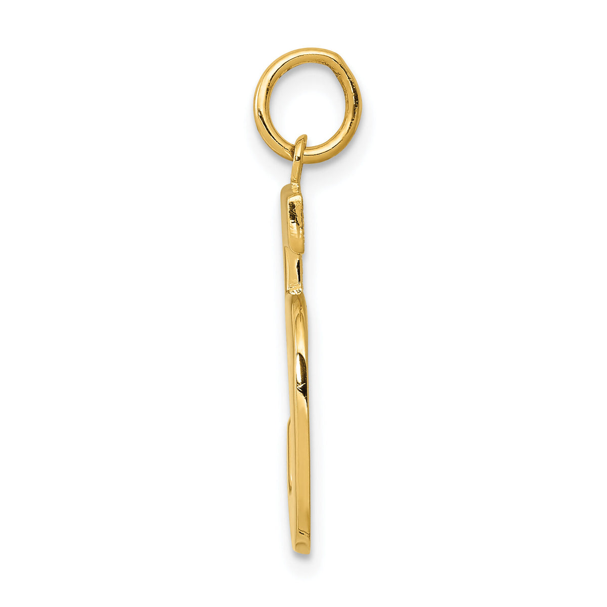 14k  Large Polished Number 5 Charm-LP05