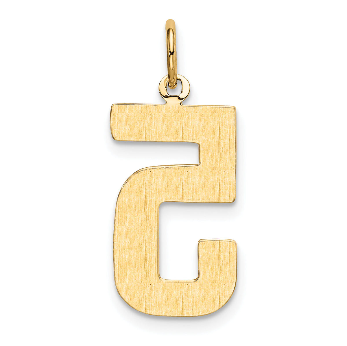 14k  Large Polished Number 5 Charm-LP05