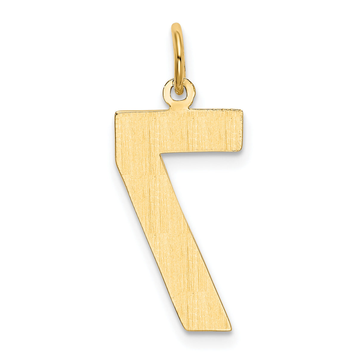 14k  Large Polished Number 7 Charm-LP07