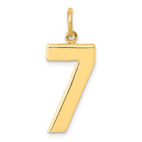 14k  Large Polished Number 7 Charm-LP07