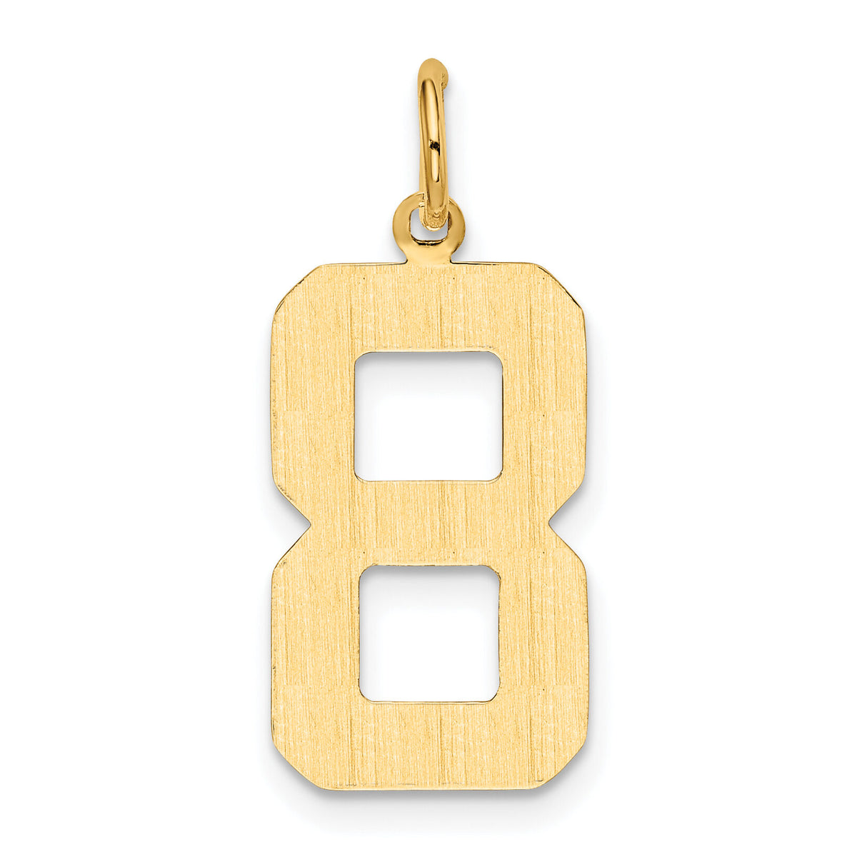 14k  Large Polished Number 8 Charm-LP08