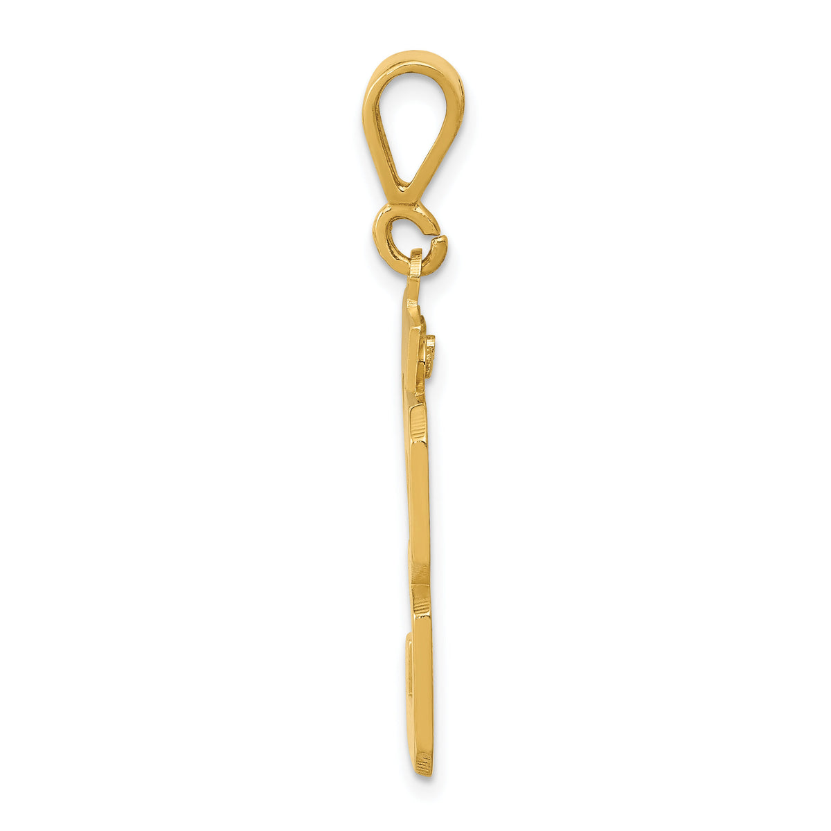 14k Large Polished Number 33 Charm-LP33