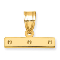14k Casted Large Polished Top Pendant-LPTOP