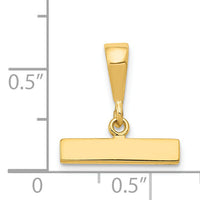 14k Casted Large Polished Top Pendant-LPTOP