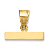 14k Casted Large Polished Top Pendant-LPTOP
