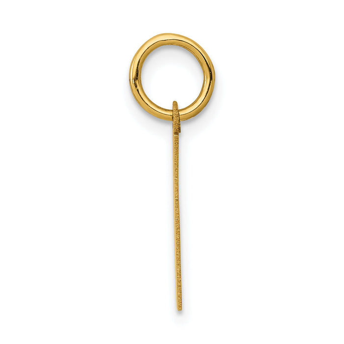14k Small Polished Number 1 Charm-LS01