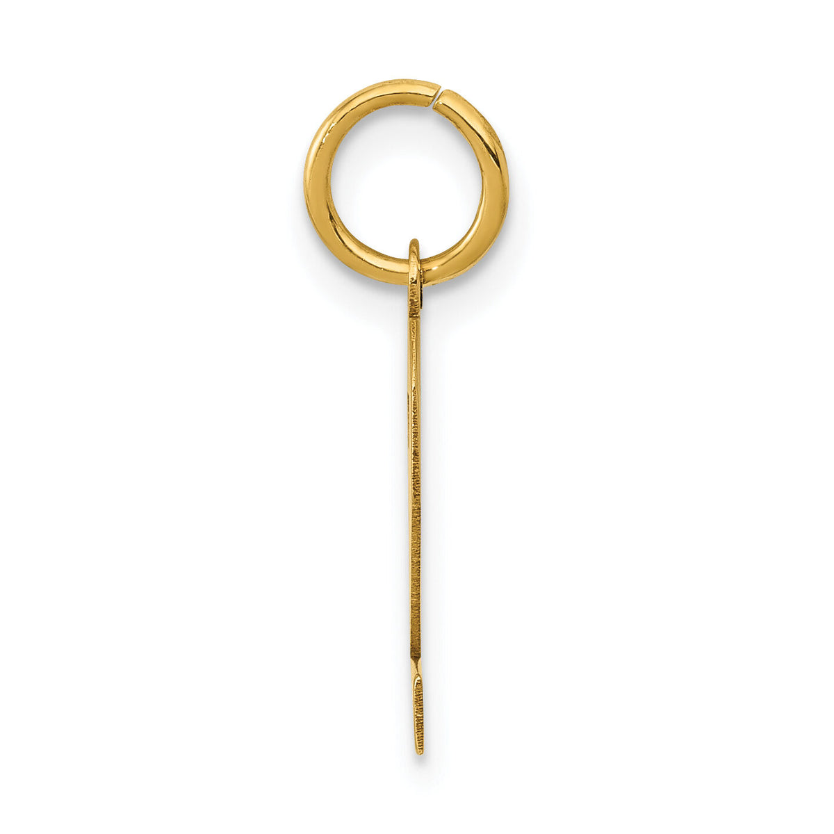 14k Small Polished Number 2 Charm-LS02