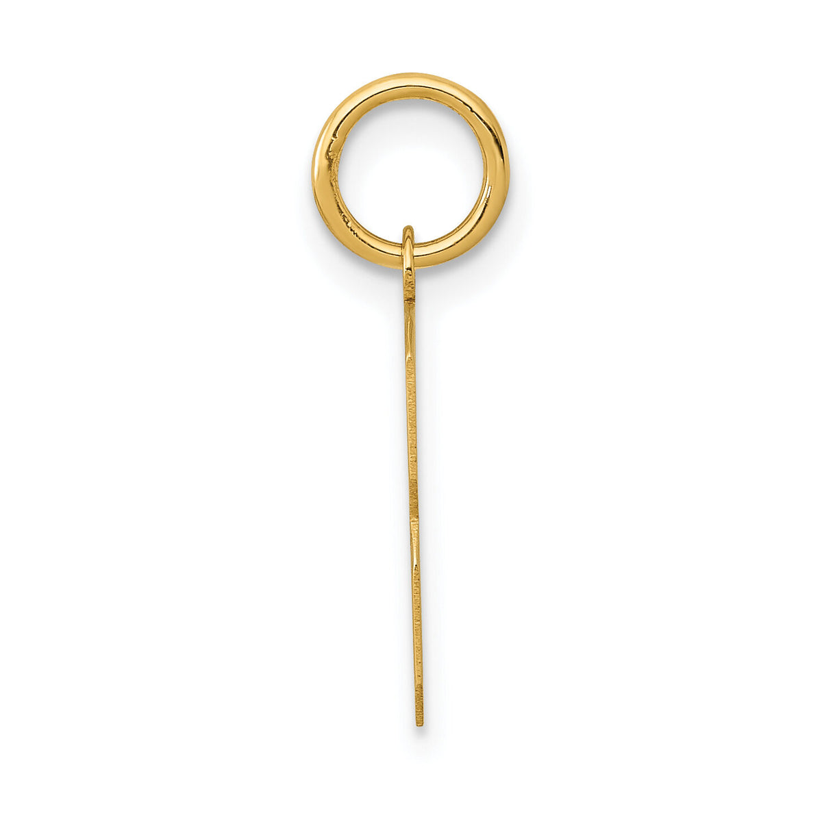 14k Small Polished Number 3 Charm-LS03