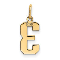 14k Small Polished Number 3 Charm-LS03