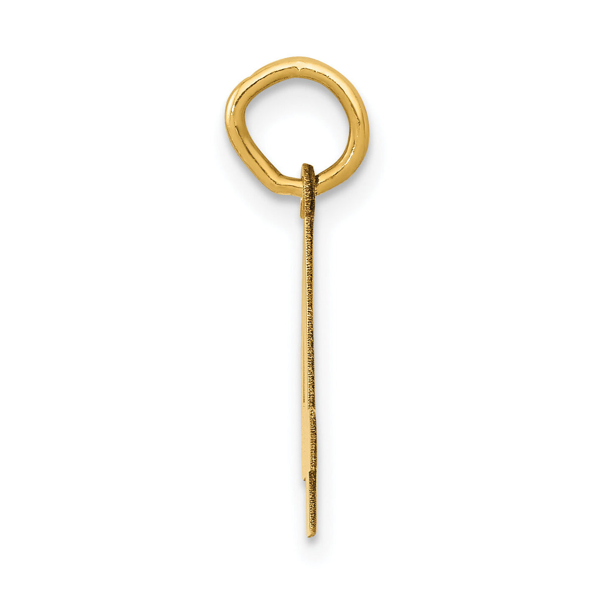 14k Small Polished Number 4 Charm-LS04