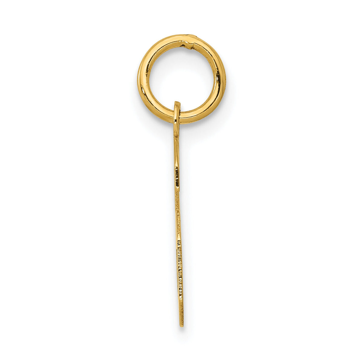 14k Small Polished Number 6 Charm-LS06