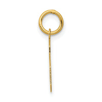 14k Small Polished Number 6 Charm-LS06