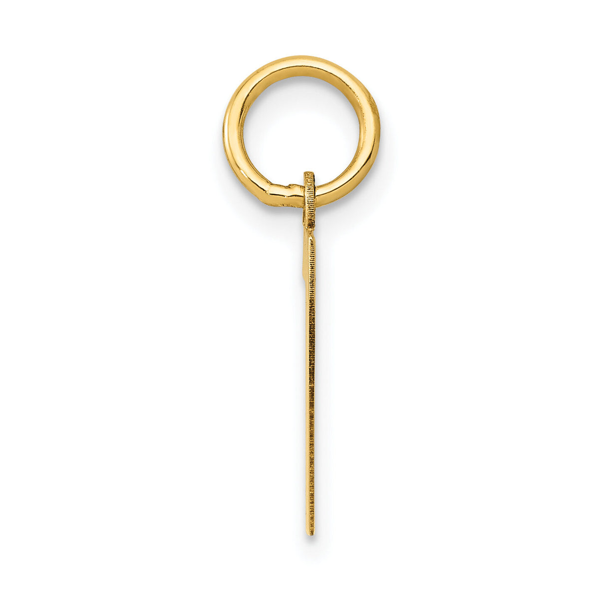 14k Small Polished Number 7 Charm-LS07