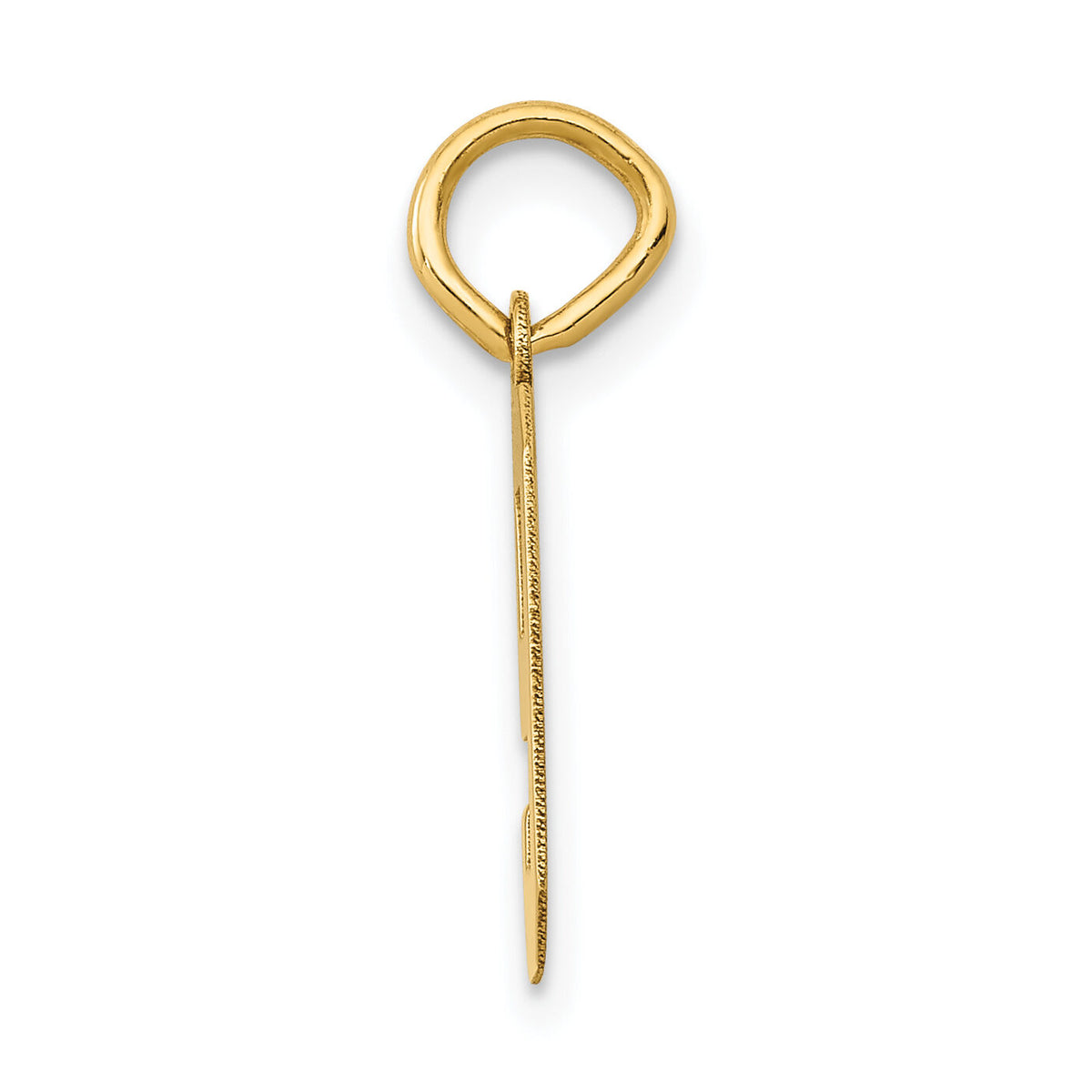 14k Small Polished Number 9 Charm-LS09
