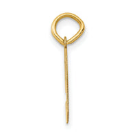14k Small Polished Number 9 Charm-LS09
