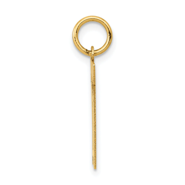 14k Small Polished Number 11 Charm-LS11