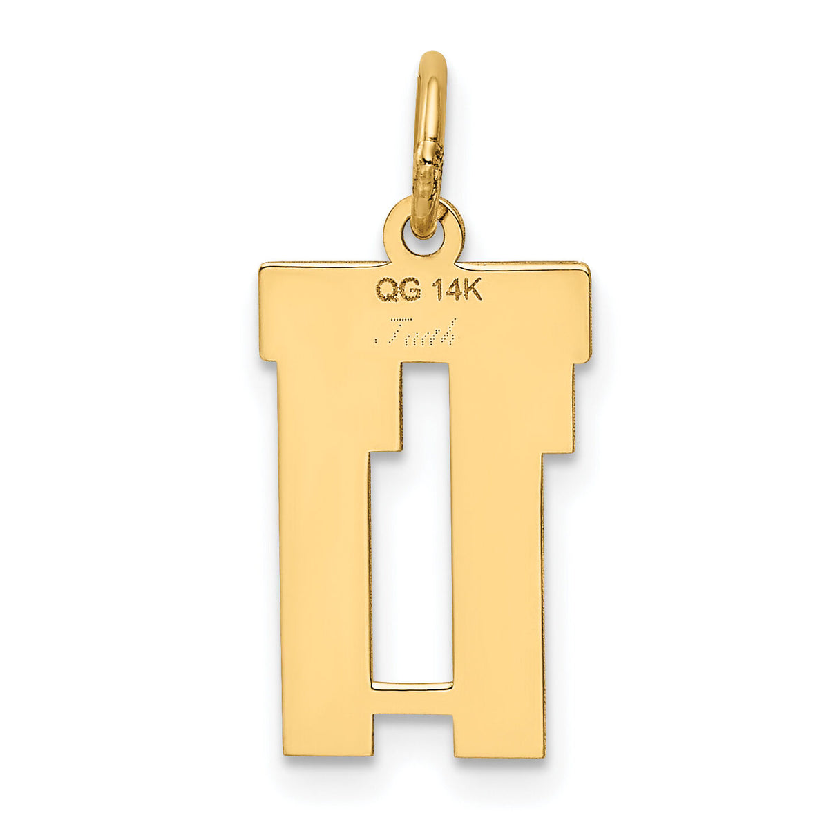 14k Small Polished Number 11 Charm-LS11