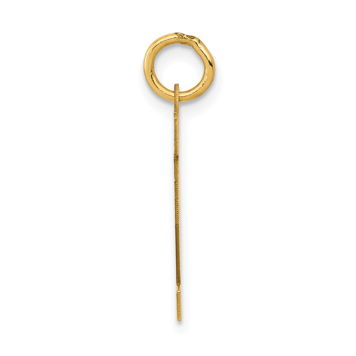 14k Small Polished Number 12 Charm-LS12