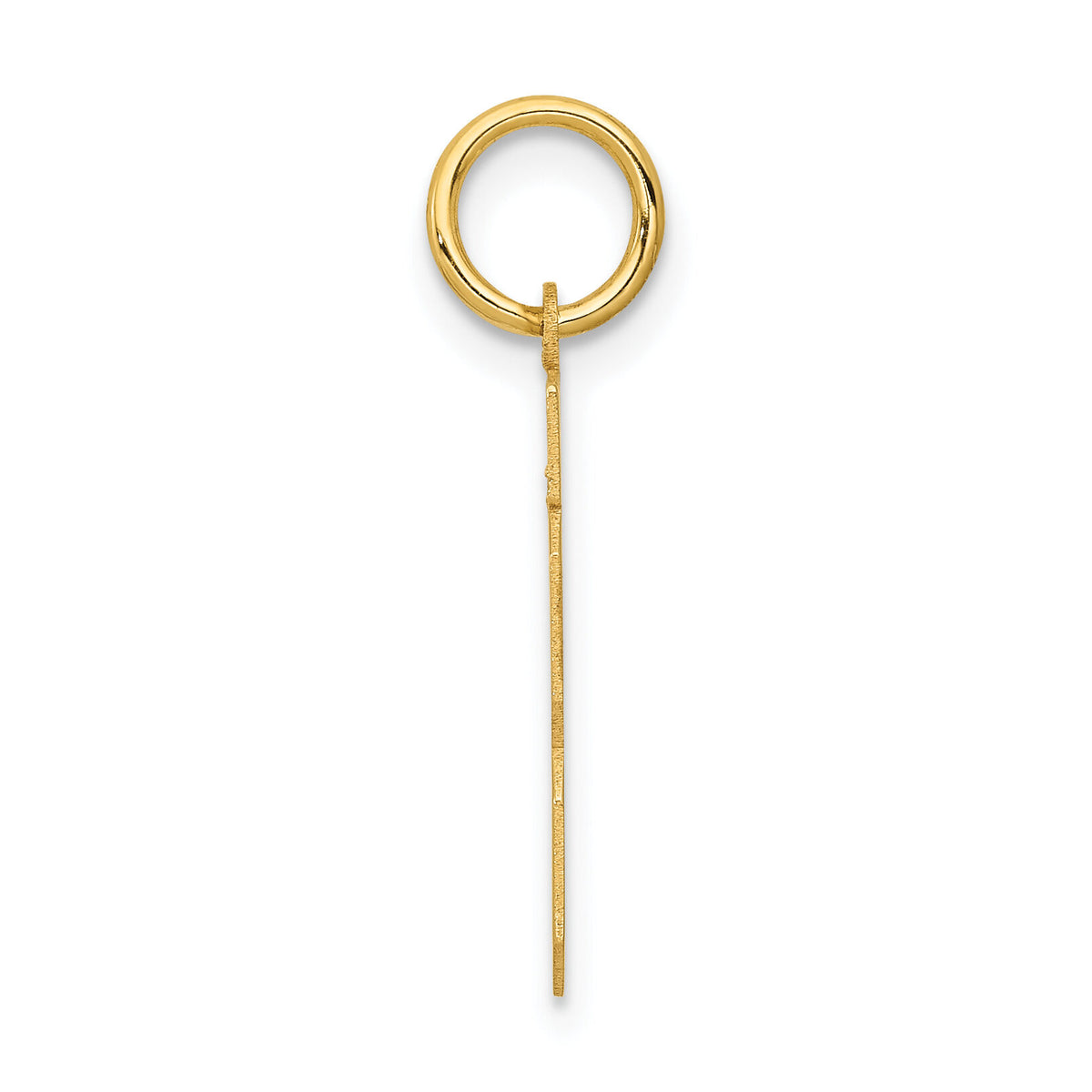 14k Small Polished Number 13 Charm-LS13