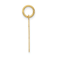 14k Small Polished Number 13 Charm-LS13