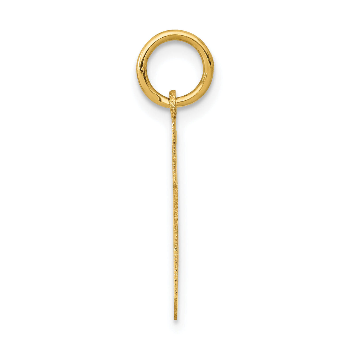 14k Small Polished Number 15 Charm-LS15