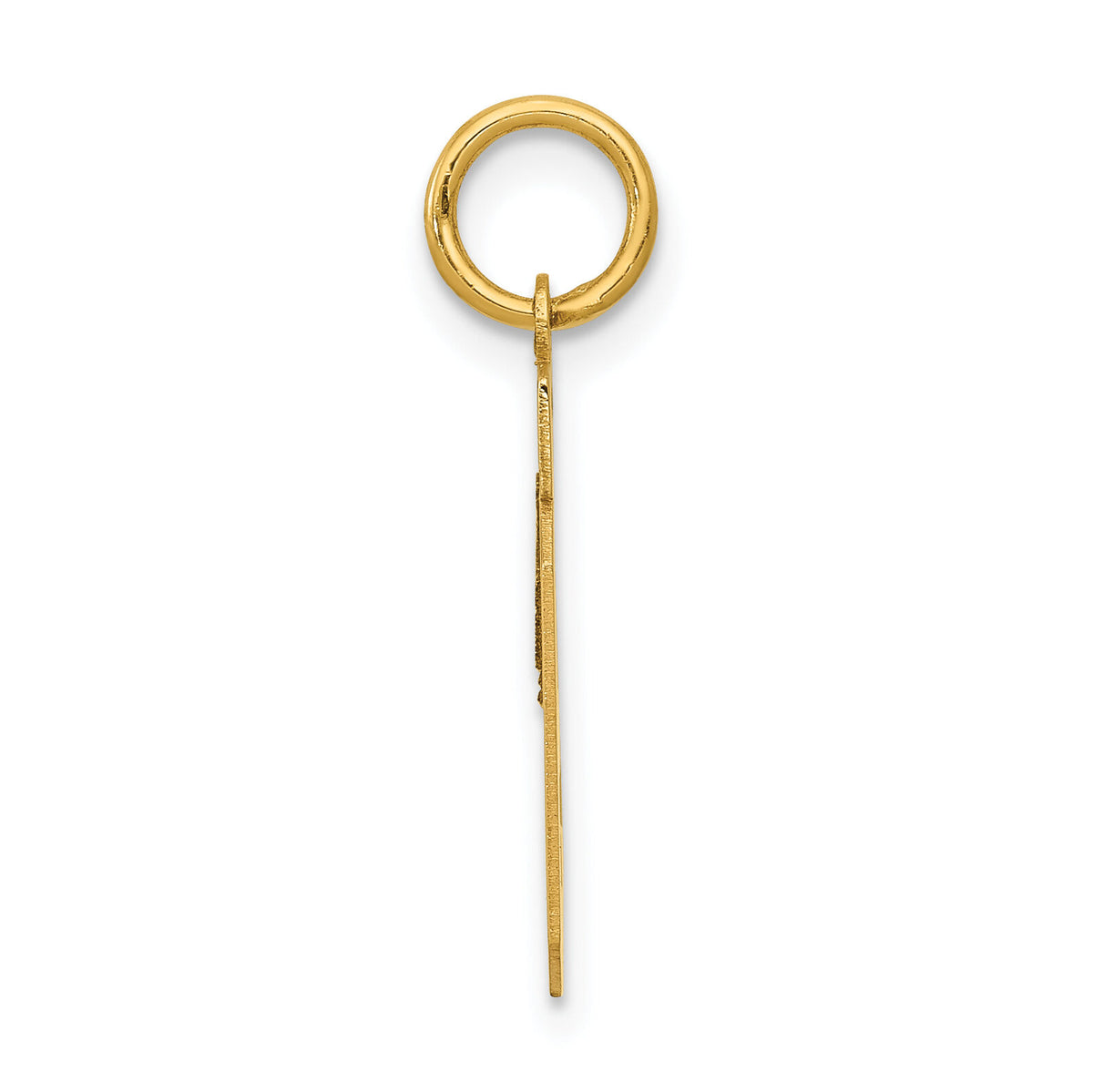 14k Small Polished Number 19 Charm-LS19